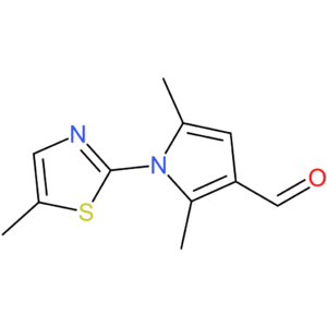 2,5-dimethyl-1-(5-methylthiazol-2-yl)-1H-pyrrole-3-carbaldehyde