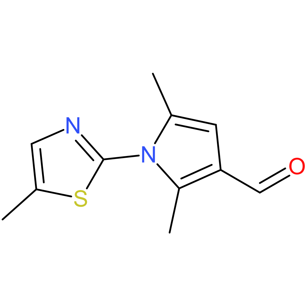 2,5-dimethyl-1-(5-methylthiazol-2-yl)-1H-pyrrole-3-carbaldehyde
