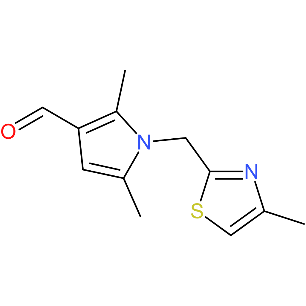 2,5-dimethyl-1-((4-methylthiazol-2-yl)methyl)-1H-pyrrole-3-carbaldehyde