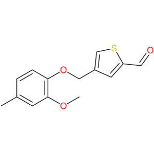 4-((2-methoxy-4-methylphenoxy)methyl)thiophene-2-carbaldehyde