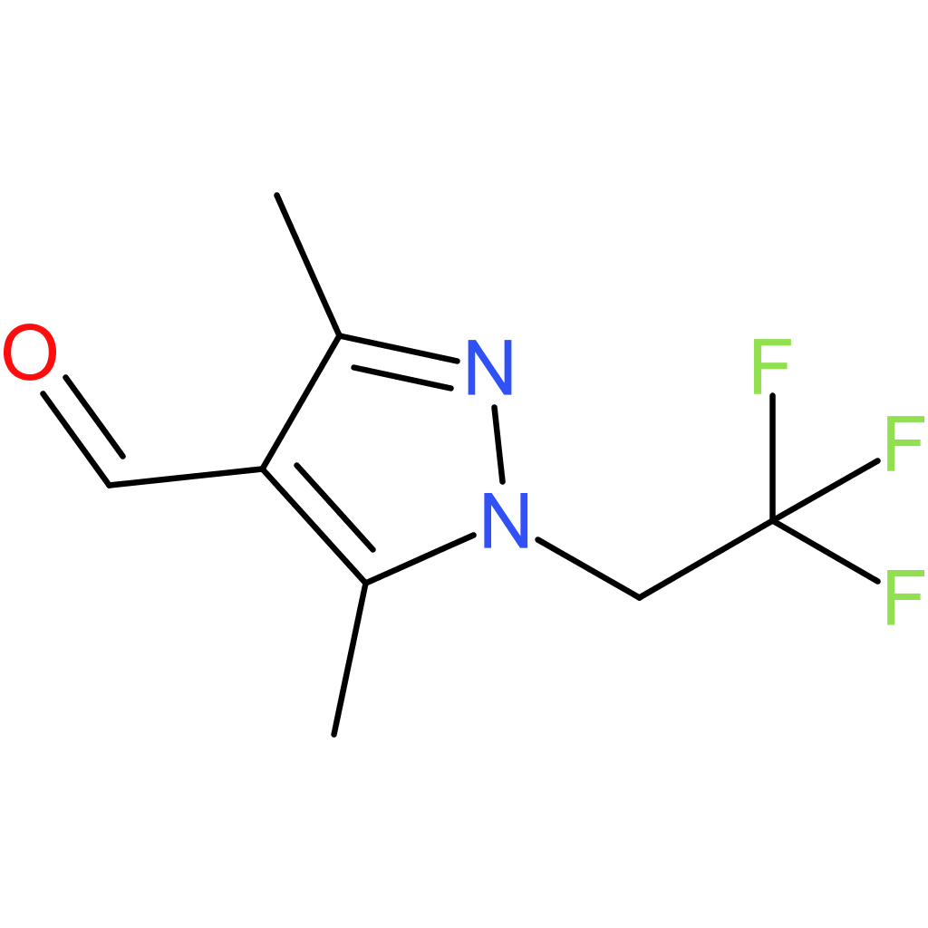 3,5-dimethyl-1-(2,2,2-trifluoroethyl)-1H-pyrazole-4-carbaldehyde