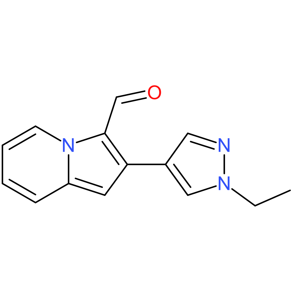 2-(1-ethyl-1H-pyrazol-4-yl)indolizine-3-carbaldehyde