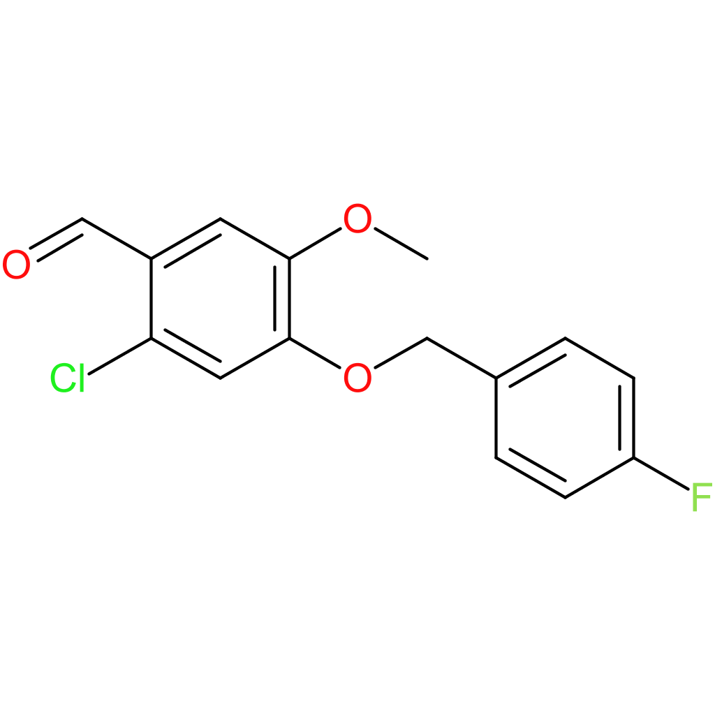 2-chloro-4-((4-fluorobenzyl)oxy)-5-methoxybenzaldehyde