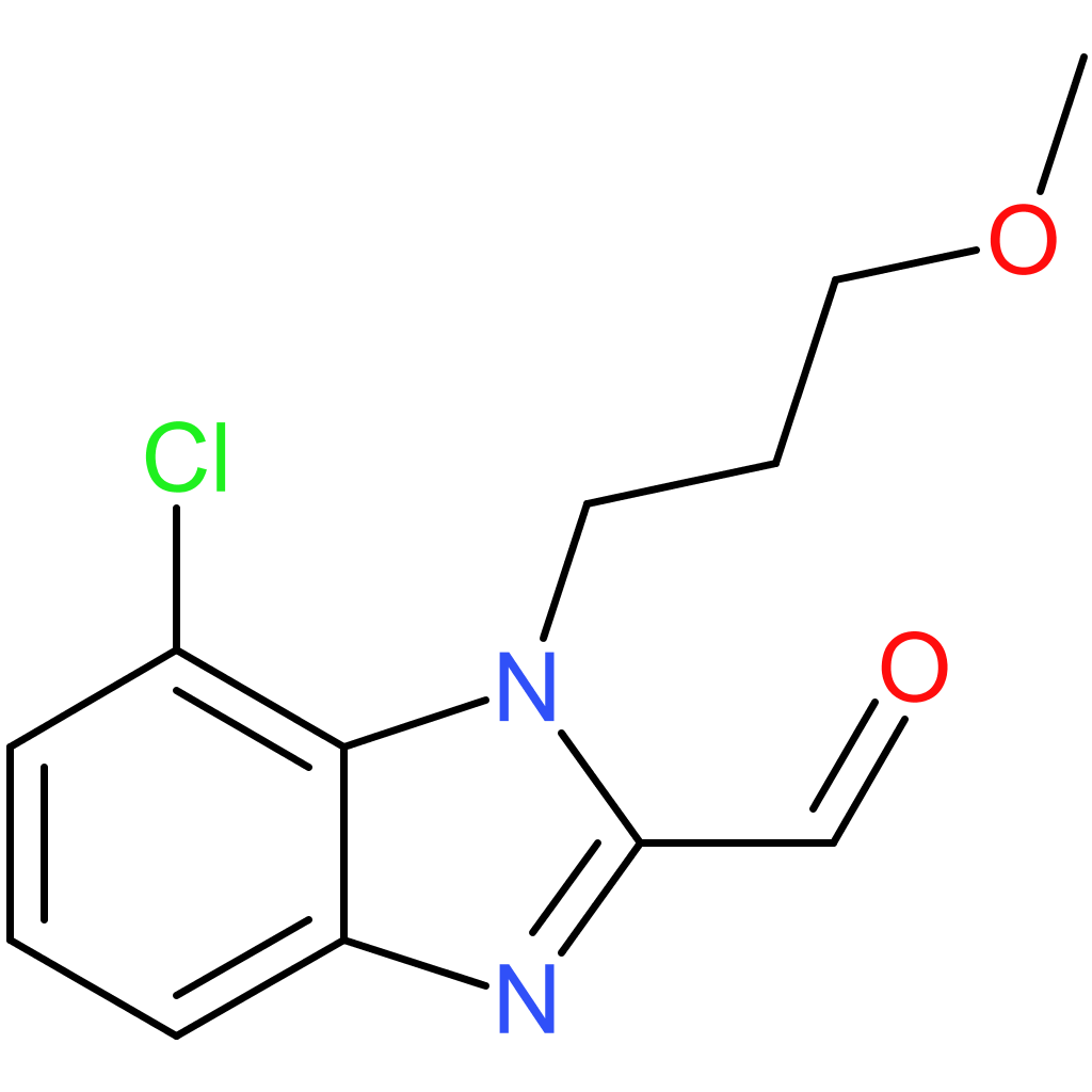 7-chloro-1-(3-methoxypropyl)-1H-benzo[d]imidazole-2-carbaldehyde