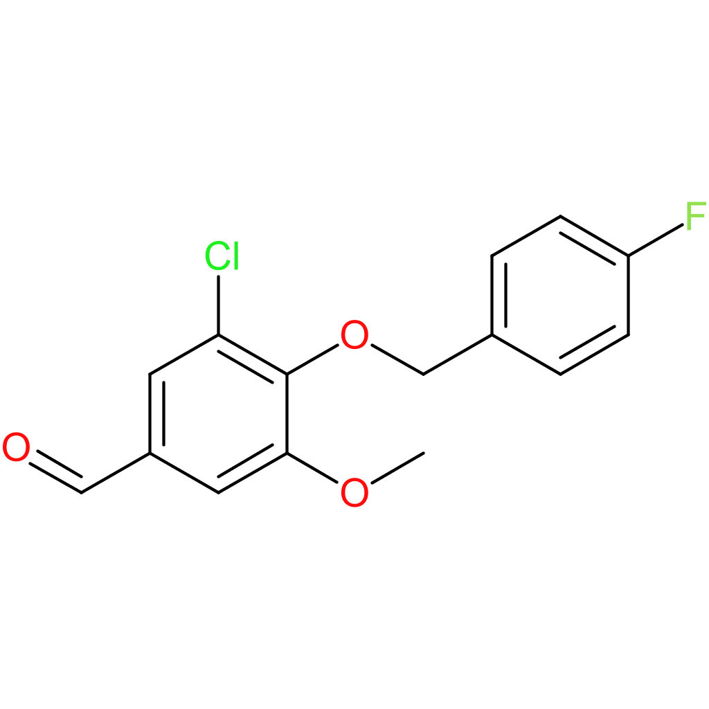 3-chloro-4-((4-fluorobenzyl)oxy)-5-methoxybenzaldehyde