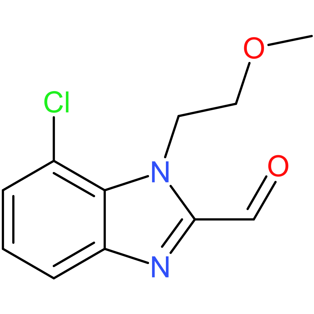 7-chloro-1-(2-methoxyethyl)-1H-benzo[d]imidazole-2-carbaldehyde