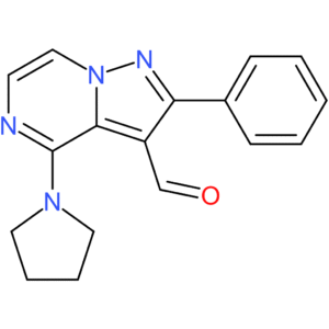 2-phenyl-4-(pyrrolidin-1-yl)pyrazolo[1,5-a]pyrazine-3-carbaldehyde
