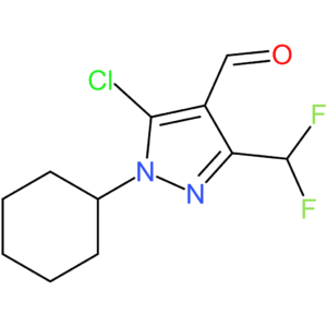 5-chloro-1-cyclohexyl-3-(difluoromethyl)-1H-pyrazole-4-carbaldehyde