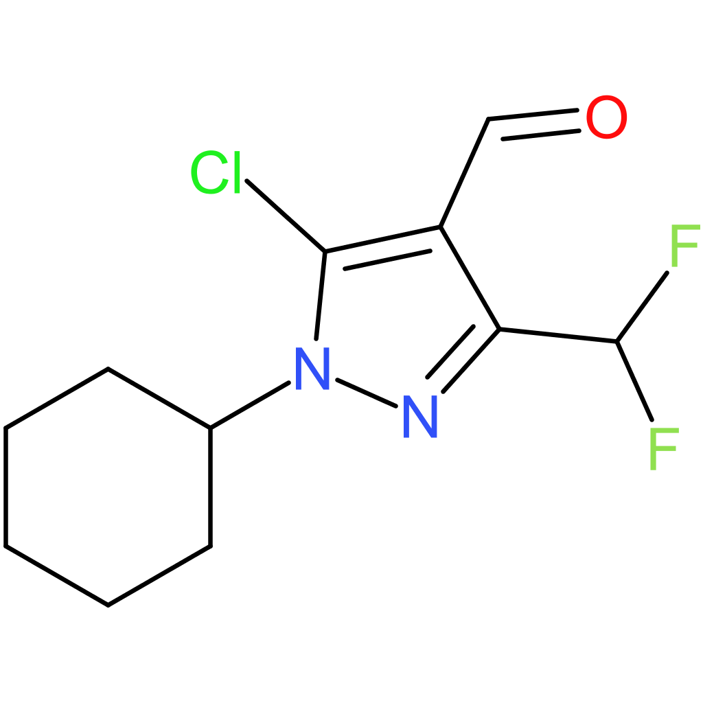 5-chloro-1-cyclohexyl-3-(difluoromethyl)-1H-pyrazole-4-carbaldehyde