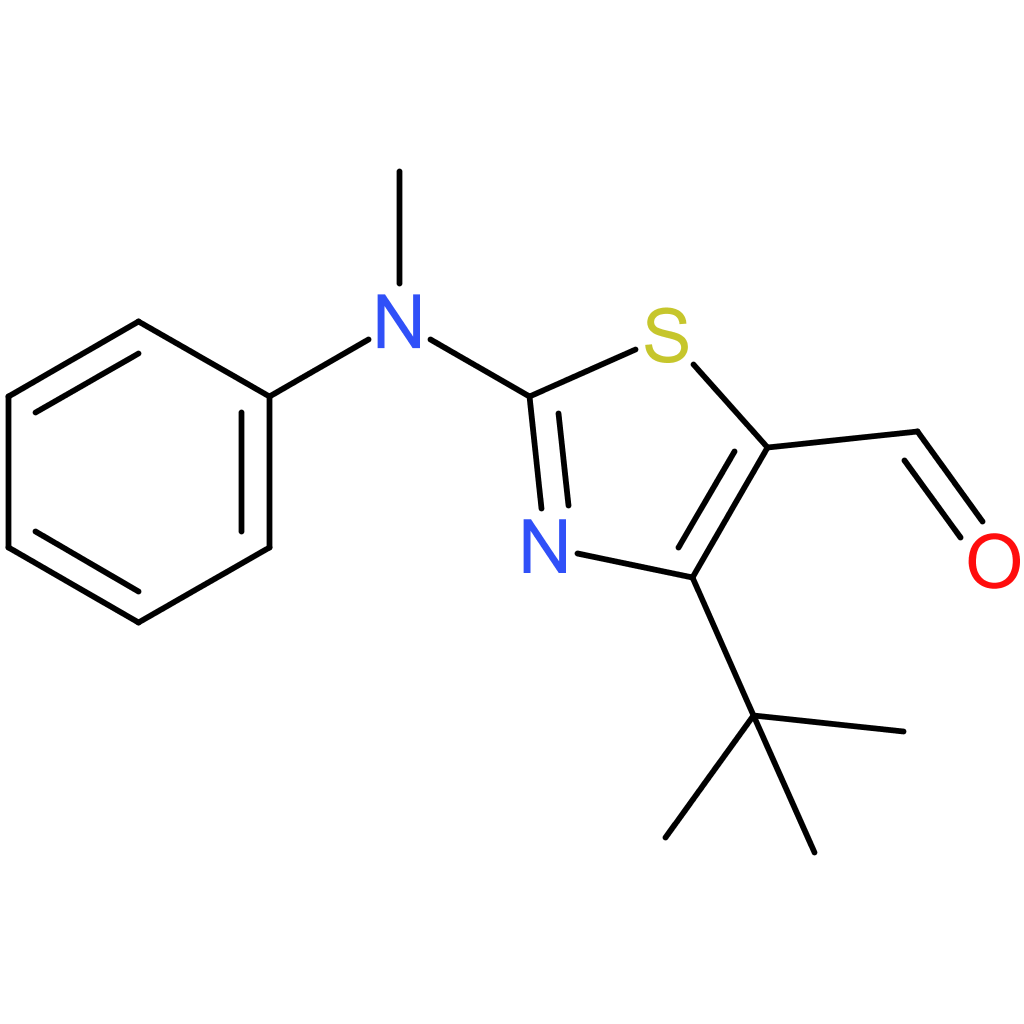 4-(tert-butyl)-2-(methyl(phenyl)amino)thiazole-5-carbaldehyde
