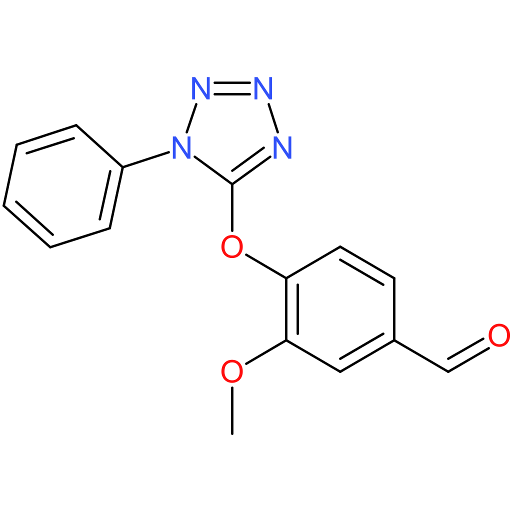 3-methoxy-4-((1-phenyl-1H-tetrazol-5-yl)oxy)benzaldehyde