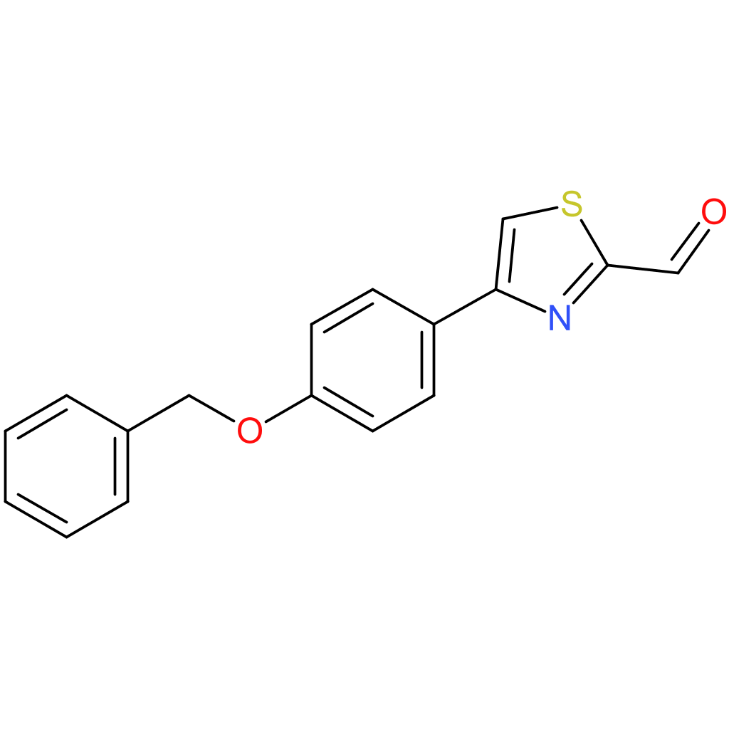 4-(4-(benzyloxy)phenyl)thiazole-2-carbaldehyde