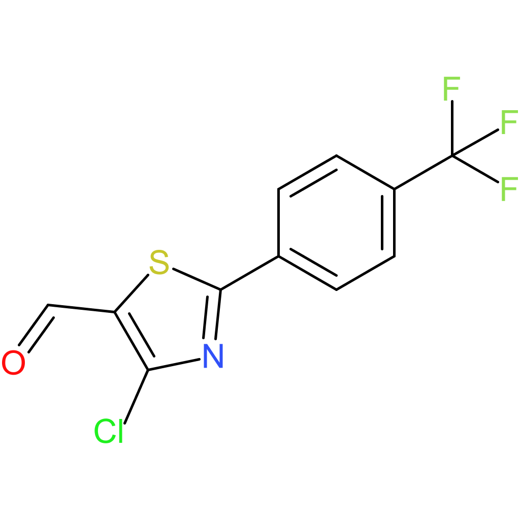 4-chloro-2-(4-(trifluoromethyl)phenyl)thiazole-5-carbaldehyde