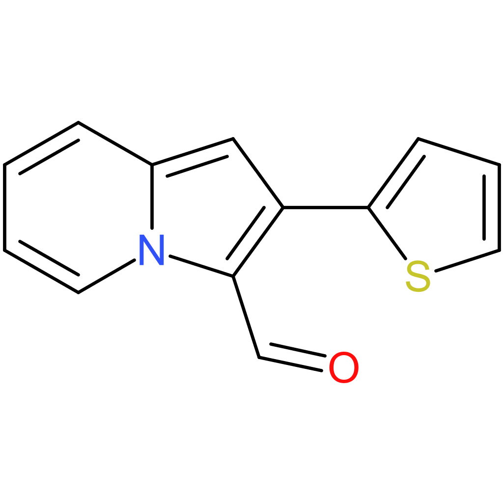 2-(thiophen-2-yl)indolizine-3-carbaldehyde
