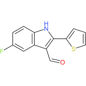 5-fluoro-2-(thiophen-2-yl)-1H-indole-3-carbaldehyde