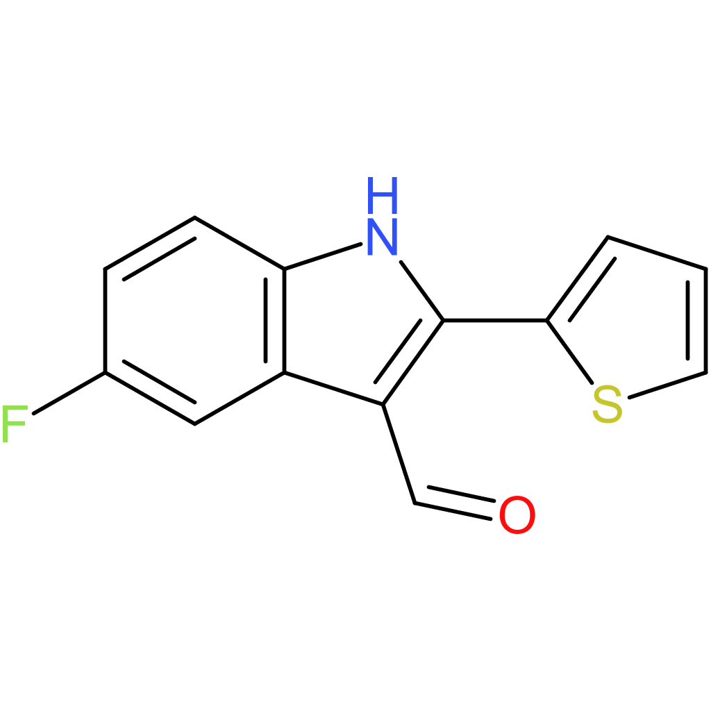 5-fluoro-2-(thiophen-2-yl)-1H-indole-3-carbaldehyde