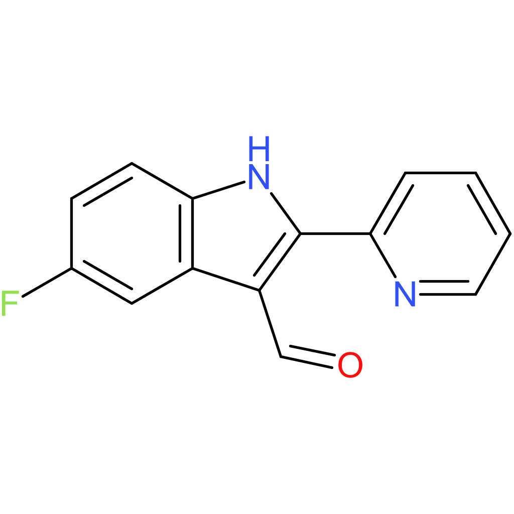 5-fluoro-2-(pyridin-2-yl)-1H-indole-3-carbaldehyde