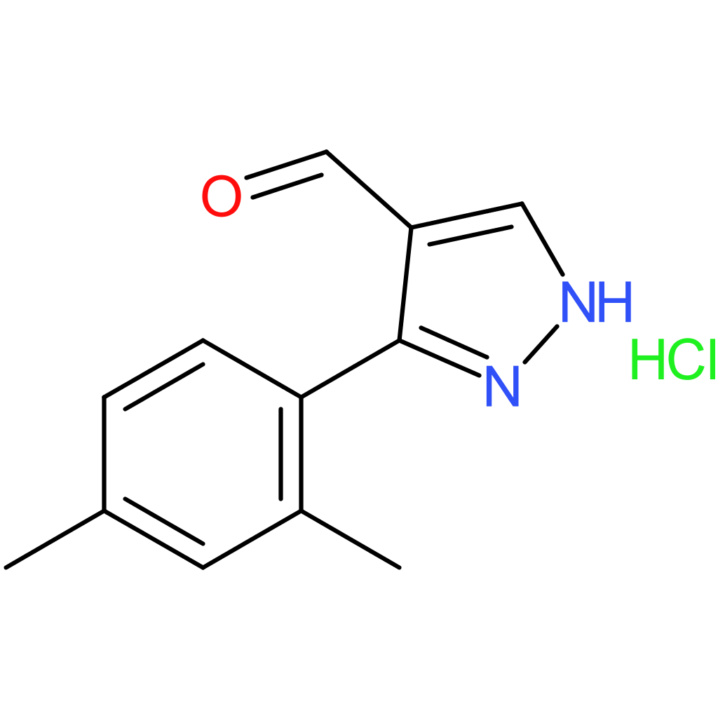 3-(2,4-dimethylphenyl)-1H-pyrazole-4-carbaldehyde hydrochloride