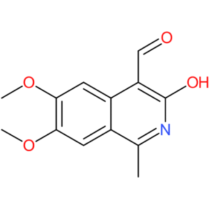 3-hydroxy-6,7-dimethoxy-1-methylisoquinoline-4-carbaldehyde
