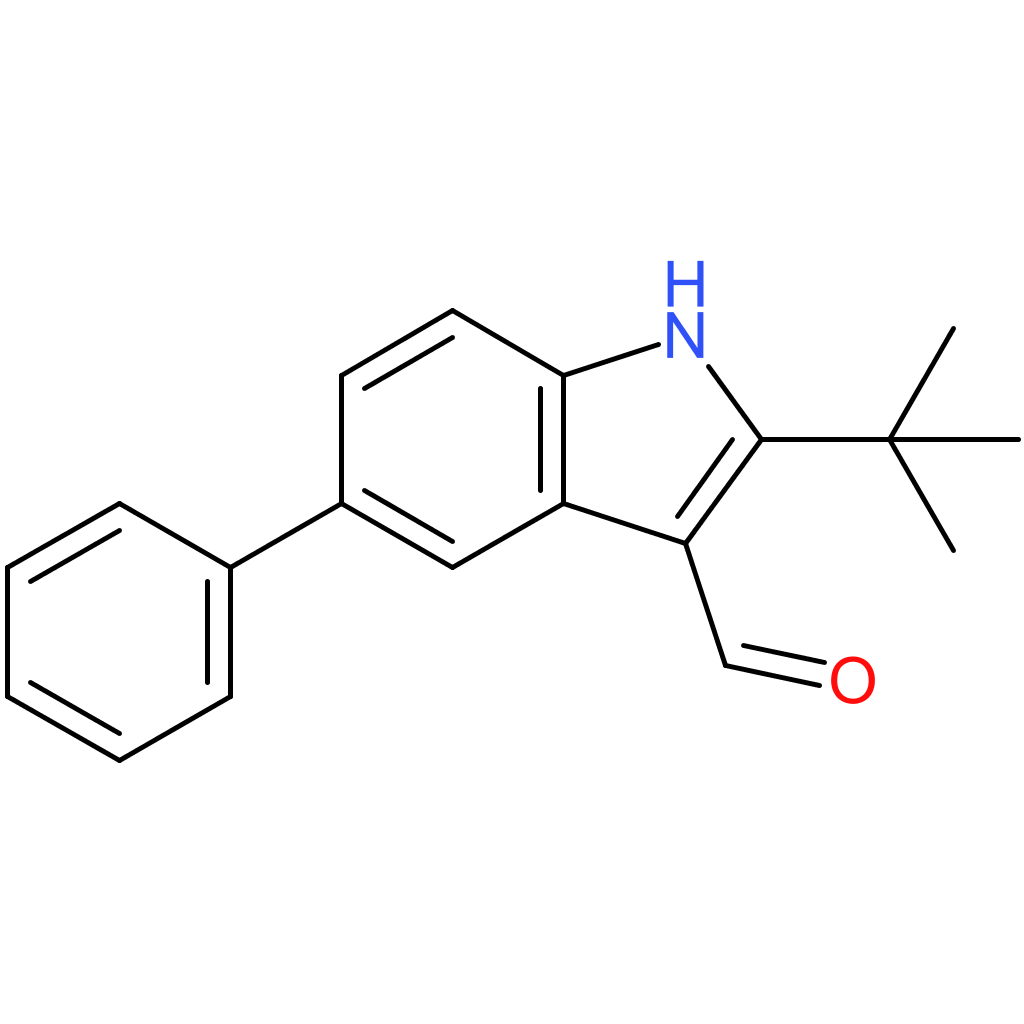 2-(tert-butyl)-5-phenyl-1H-indole-3-carbaldehyde
