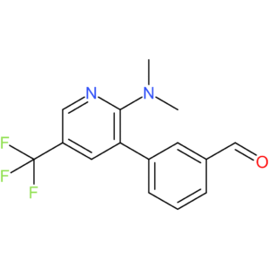 3-(2-(dimethylamino)-5-(trifluoromethyl)pyridin-3-yl)benzaldehyde