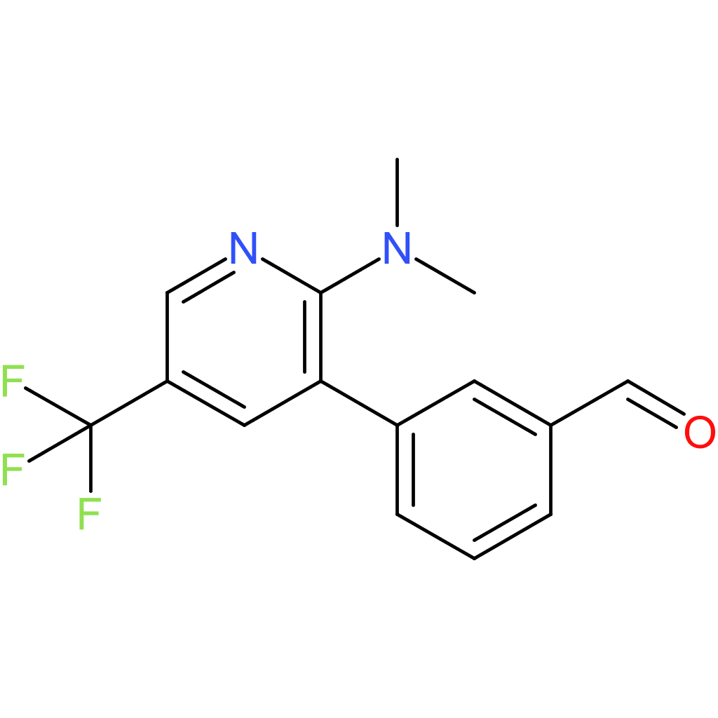 3-(2-(dimethylamino)-5-(trifluoromethyl)pyridin-3-yl)benzaldehyde