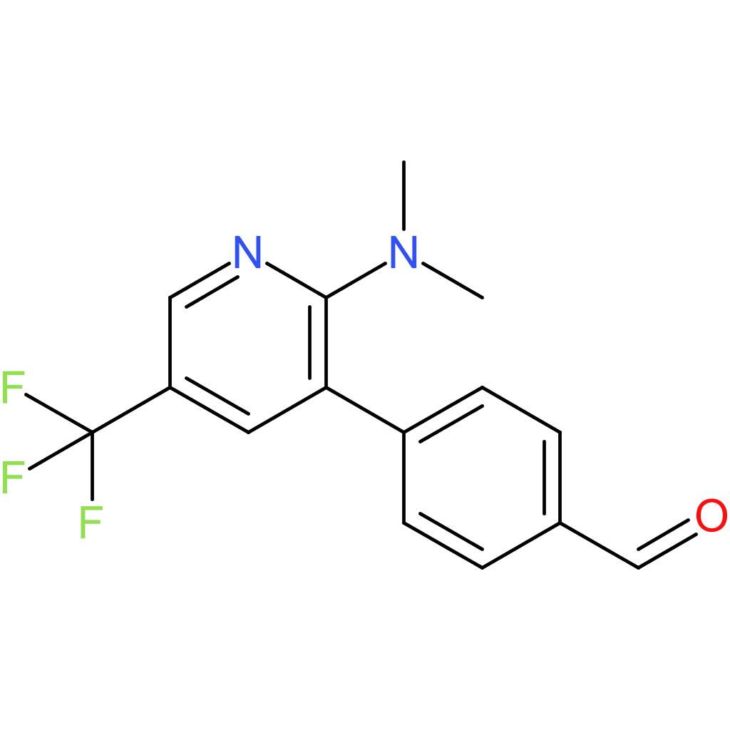 4-(2-(dimethylamino)-5-(trifluoromethyl)pyridin-3-yl)benzaldehyde