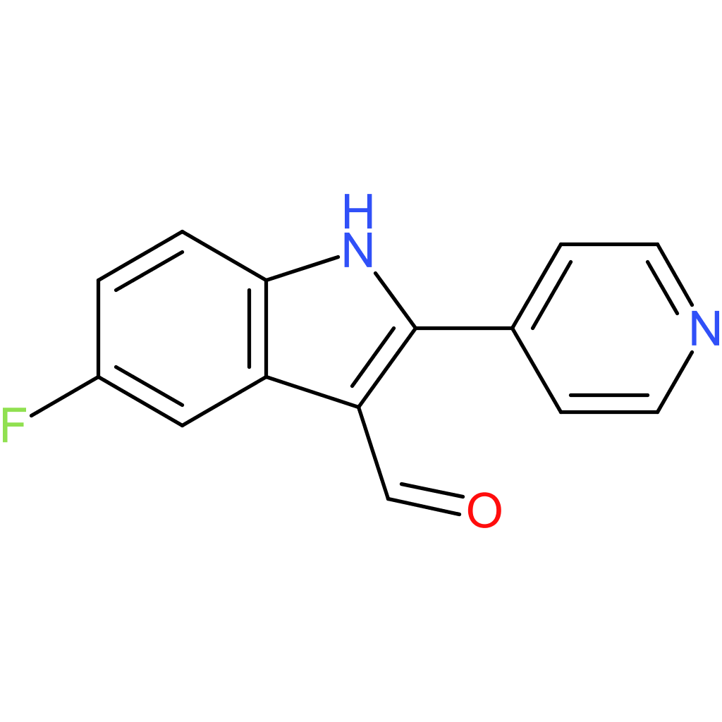 5-fluoro-2-(pyridin-4-yl)-1H-indole-3-carbaldehyde