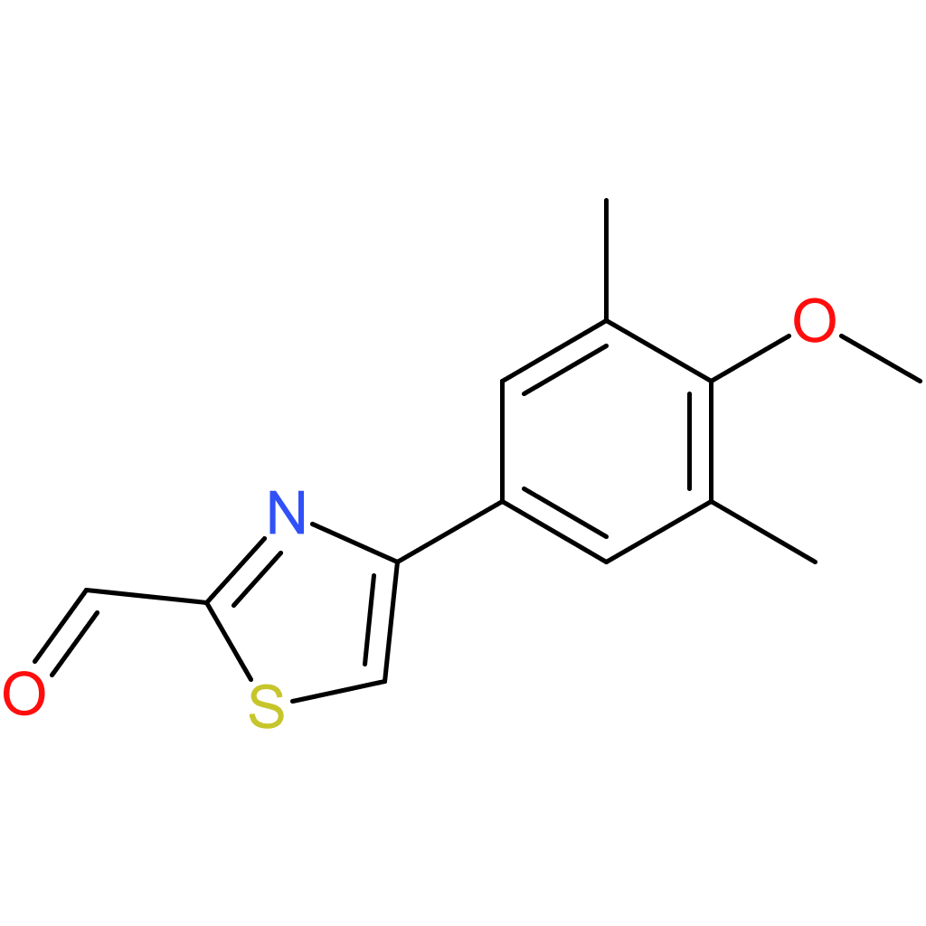 4-(4-methoxy-3,5-dimethylphenyl)thiazole-2-carbaldehyde