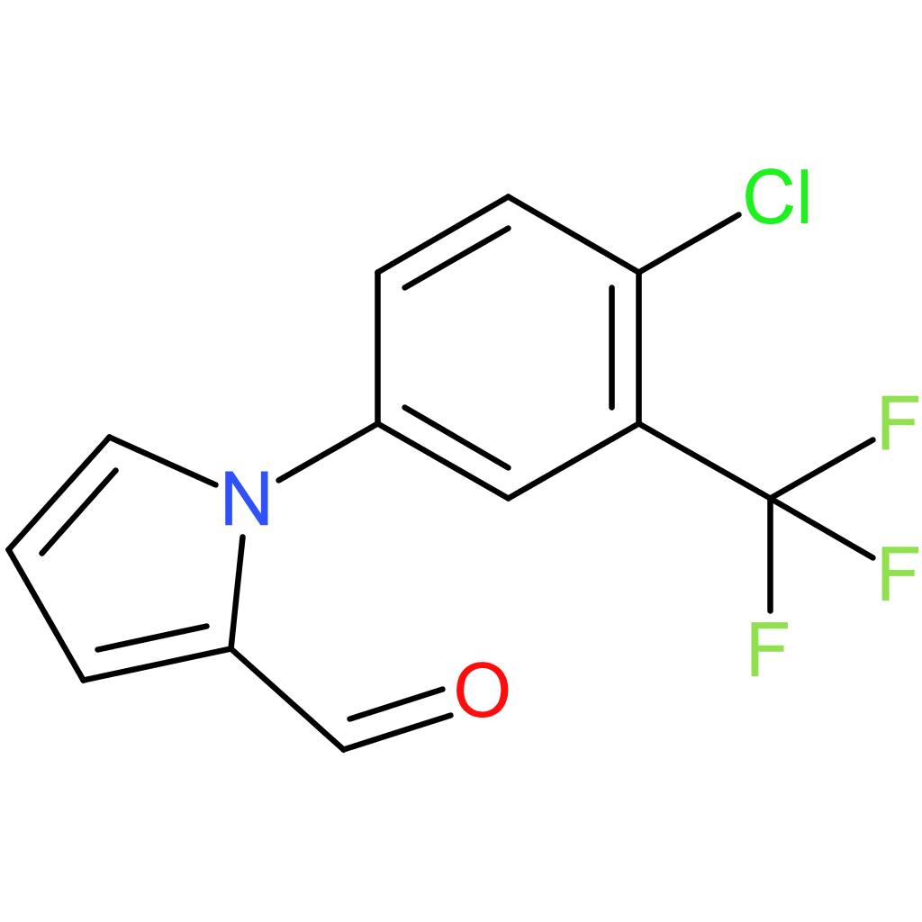 1-(4-chloro-3-(trifluoromethyl)phenyl)-1H-pyrrole-2-carbaldehyde