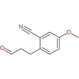 5-methoxy-2-(3-oxopropyl)benzonitrile