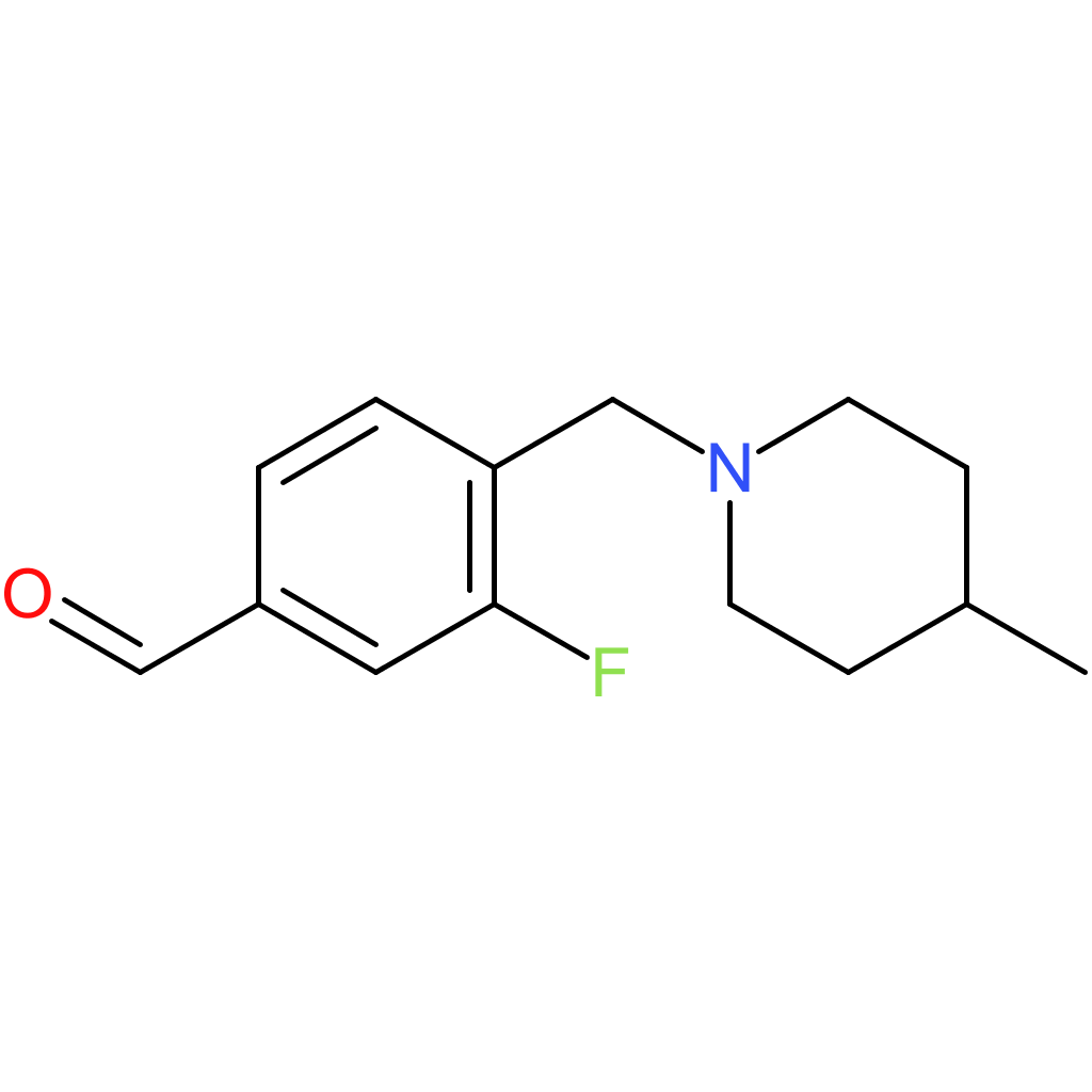 3-fluoro-4-((4-methylpiperidin-1-yl)methyl)benzaldehyde
