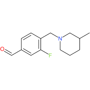 3-fluoro-4-((3-methylpiperidin-1-yl)methyl)benzaldehyde