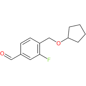 4-((cyclopentyloxy)methyl)-3-fluorobenzaldehyde
