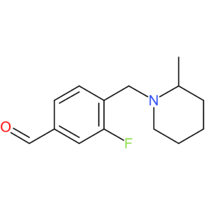 3-fluoro-4-((2-methylpiperidin-1-yl)methyl)benzaldehyde