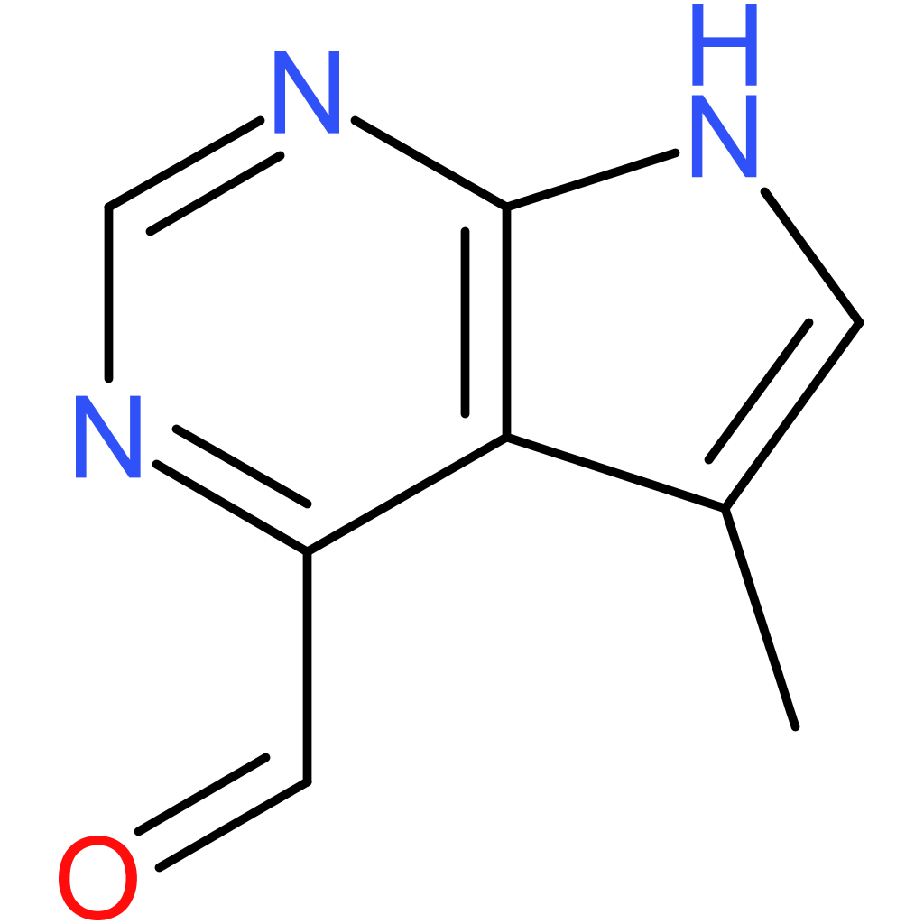 5-methyl-7H-pyrrolo[2,3-d]pyrimidine-4-carbaldehyde