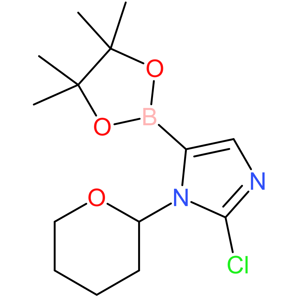 2-chloro-1-(oxan-2-yl)-5-(tetramethyl-1,3,2-dioxaborolan-2-yl)-1H-imidazole