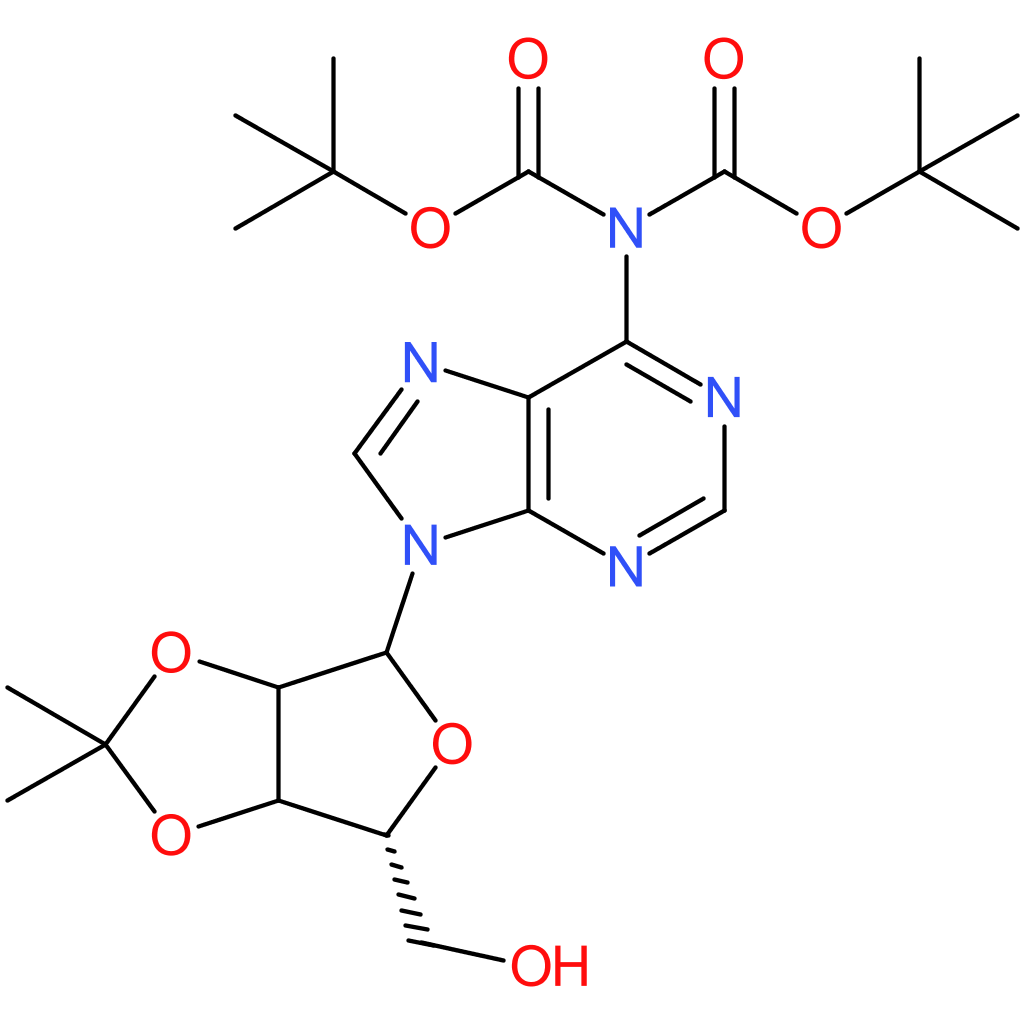 tert-butyl N-{9-[(3aR,4R,6R,6aR)-6-(hydroxymethyl)-2,2-dimethyl-tetrahydro-2H-furo[3,4-d][1,3]dioxol-4-yl]-9H-purin-6-yl}-N-[(tert-butoxy)carbonyl]carbamate