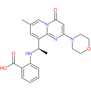 2-{[(1R)-1-[7-methyl-2-(morpholin-4-yl)-4-oxo-4H-pyrido[1,2-a]pyrimidin-9-yl]ethyl]amino}benzoic acid