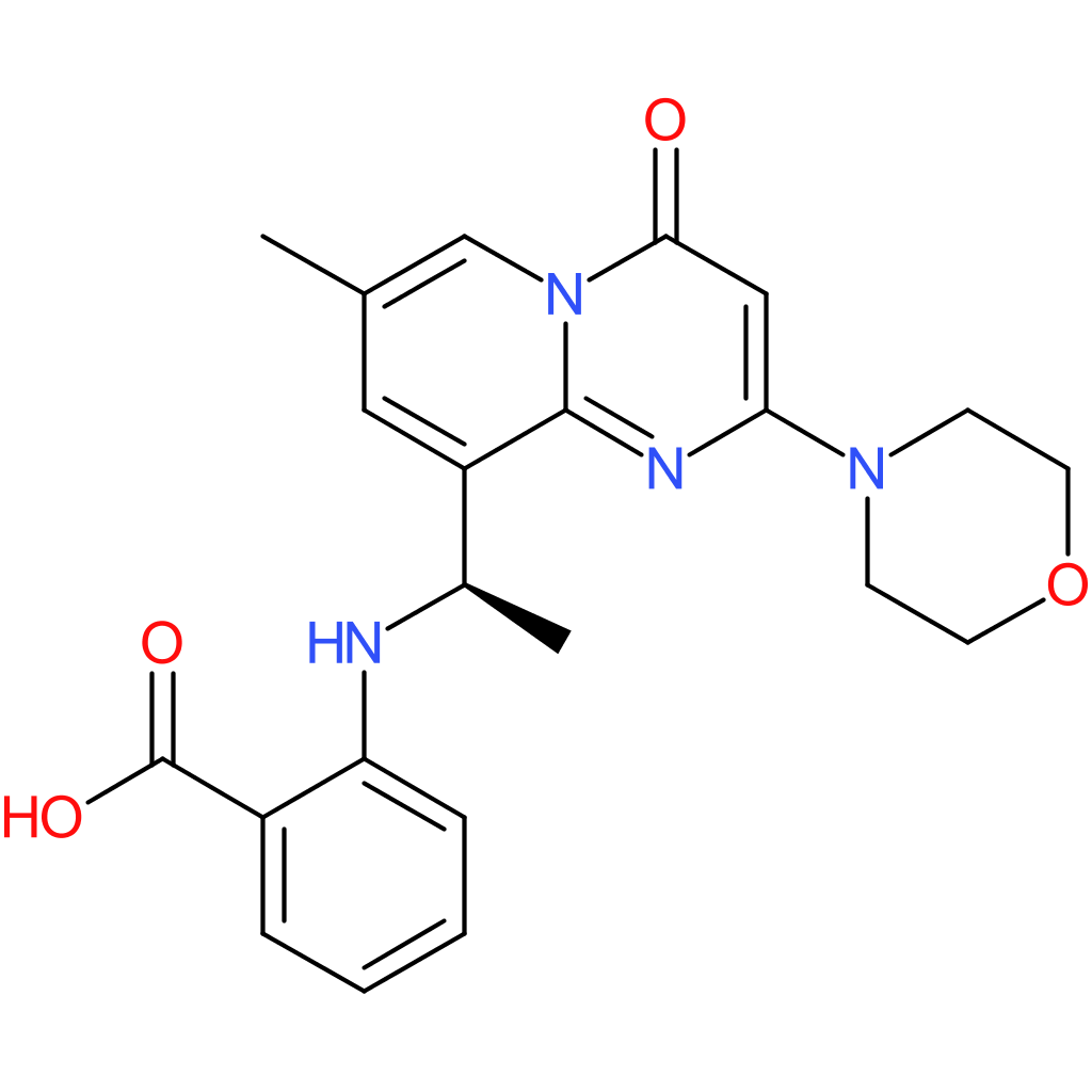 2-{[(1R)-1-[7-methyl-2-(morpholin-4-yl)-4-oxo-4H-pyrido[1,2-a]pyrimidin-9-yl]ethyl]amino}benzoic acid