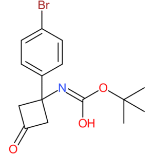 tert-butyl N-[1-(4-bromophenyl)-3-oxocyclobutyl]carbamate