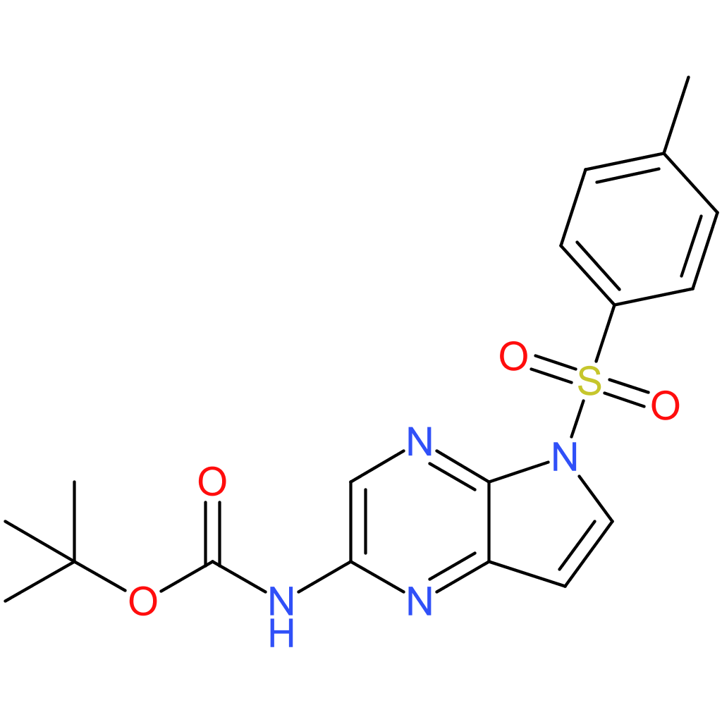 tert-butyl N-[5-(4-methylbenzenesulfonyl)-5H-pyrrolo[2,3-b]pyrazin-2-yl]carbamate