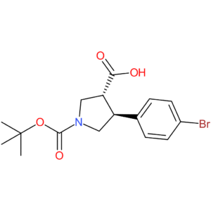 trans-1-boc-4-(4-bromophenyl)-pyrrolidine-3-carboxylic acid