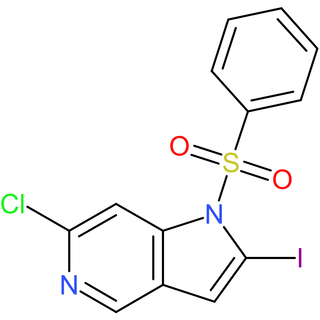 1-(benzenesulfonyl)-6-chloro-2-iodo-1H-pyrrolo[3,2-c]pyridine