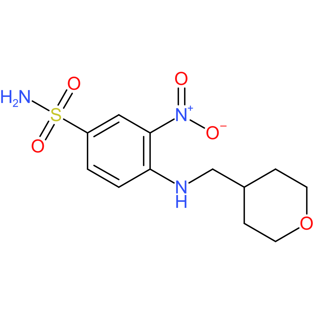 3-nitro-4-[(oxan-4-ylmethyl)amino]benzene-1-sulfonamide