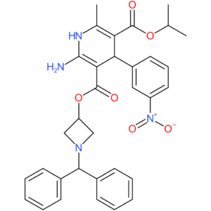 3,5-pyridinedicarboxylic acid, 2-amino-1,4-dihydro-6-methyl-4-(3-nitrophenyl)-, 3-[1-(diphenylmethyl)-3-azetidinyl] 5-(1-methylethyl) ester