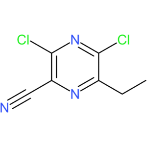 3,5-dichloro-6-ethylpyrazine-2-carbonitrile