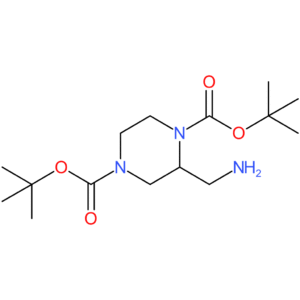 1,4-di-tert-butyl 2-(aminomethyl)piperazine-1,4-dicarboxylate