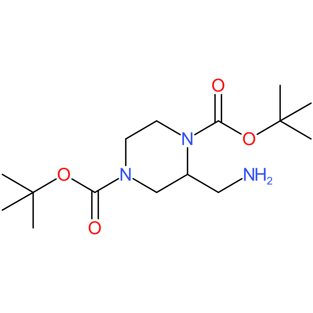1,4-di-tert-butyl 2-(aminomethyl)piperazine-1,4-dicarboxylate