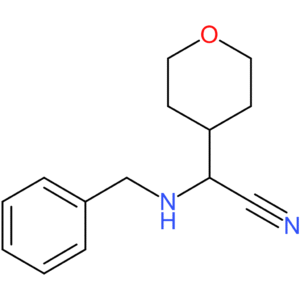 2-(benzylamino)-2-(oxan-4-yl)acetonitrile